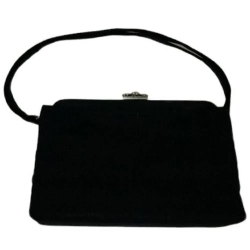 Garay Clutch Bag Framed Black Evening Cocktail Handbag Women's Woman's Vintage